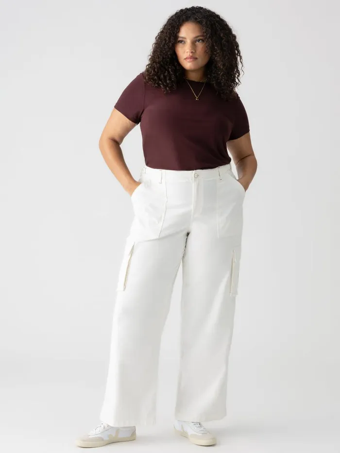 Reissue Cargo Standard Rise Pant White Inclusive Collection Women Sanctuary Clothing Pants