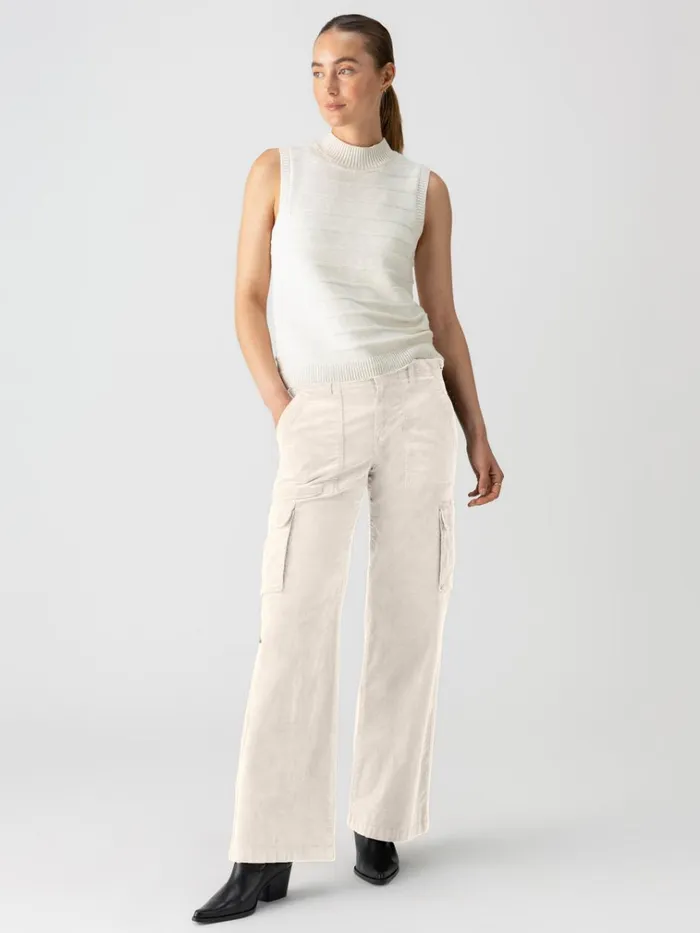 Reissue Corduroy Cargo Standard Rise Pant Toasted Almond Women Sanctuary Clothing Pants