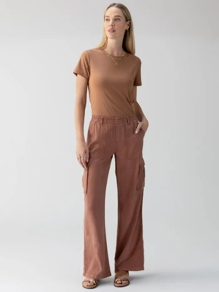 Relaxed Reissue Cargo Standard Rise Pant Washed Clay Women Sanctuary Clothing Pants