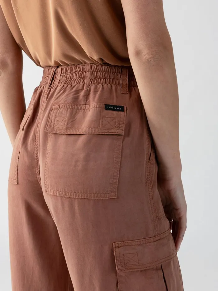 Relaxed Reissue Cargo Standard Rise Pant Washed Clay Women Sanctuary Clothing Pants