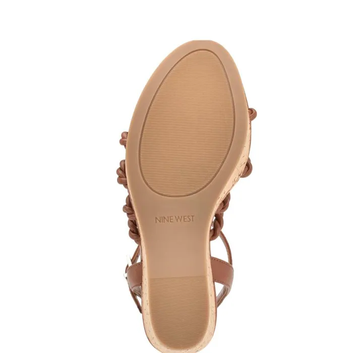Renest Ankle Strap Wedge Sandals Brown Women Nine West Sandals