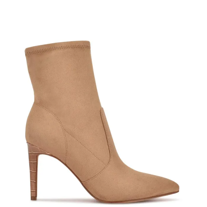 Reves Dress Booties Tan Suede Women Nine West Heels