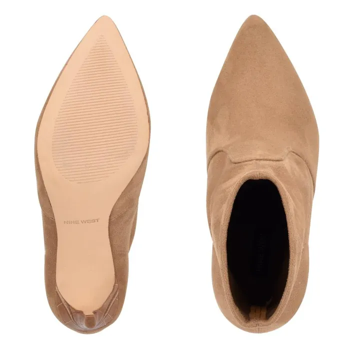 Reves Dress Booties Tan Suede Women Nine West Heels