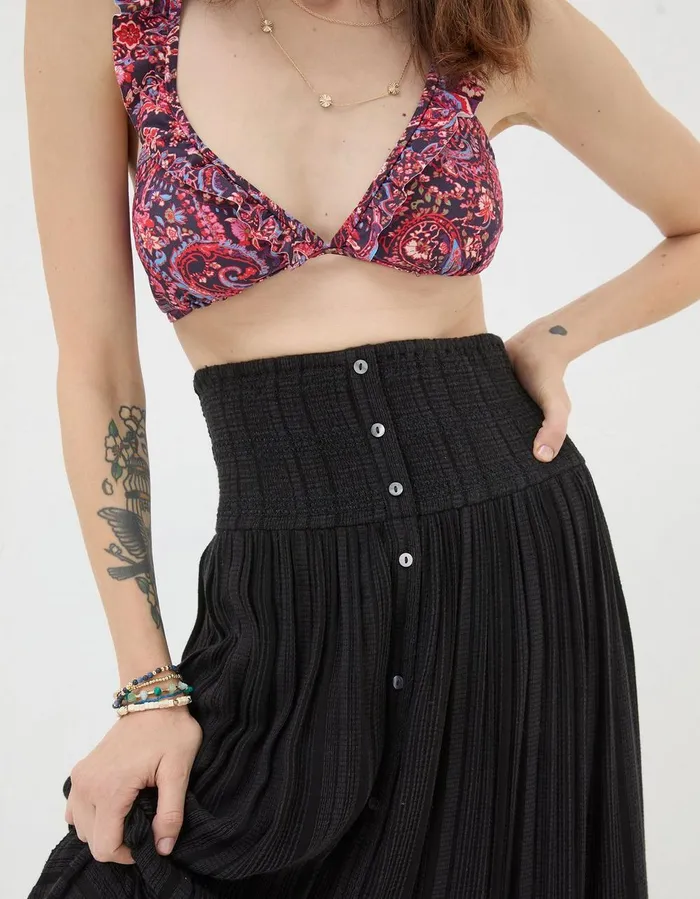 Rhea Beach Maxi Skirt Black Women FatFace Beachwear and Swimwear