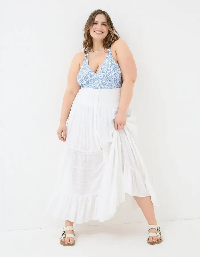 Rhea Beach Maxi Skirt Ivory Women FatFace Beachwear and Swimwear
