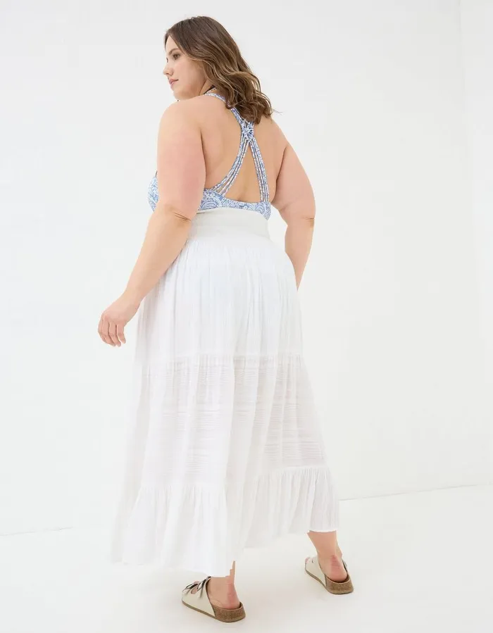 Rhea Beach Maxi Skirt Ivory Women FatFace Beachwear and Swimwear