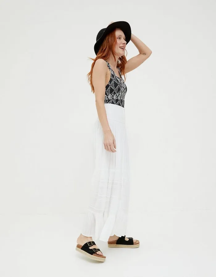Rhea Beach Maxi Skirt Ivory Women FatFace Beachwear and Swimwear