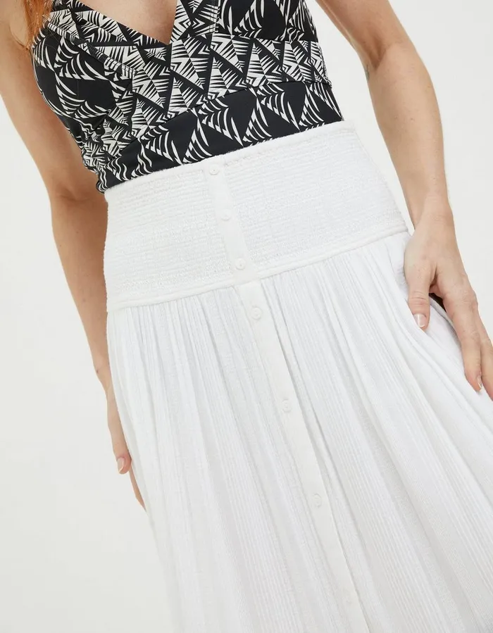 Rhea Beach Maxi Skirt Ivory Women FatFace Beachwear and Swimwear