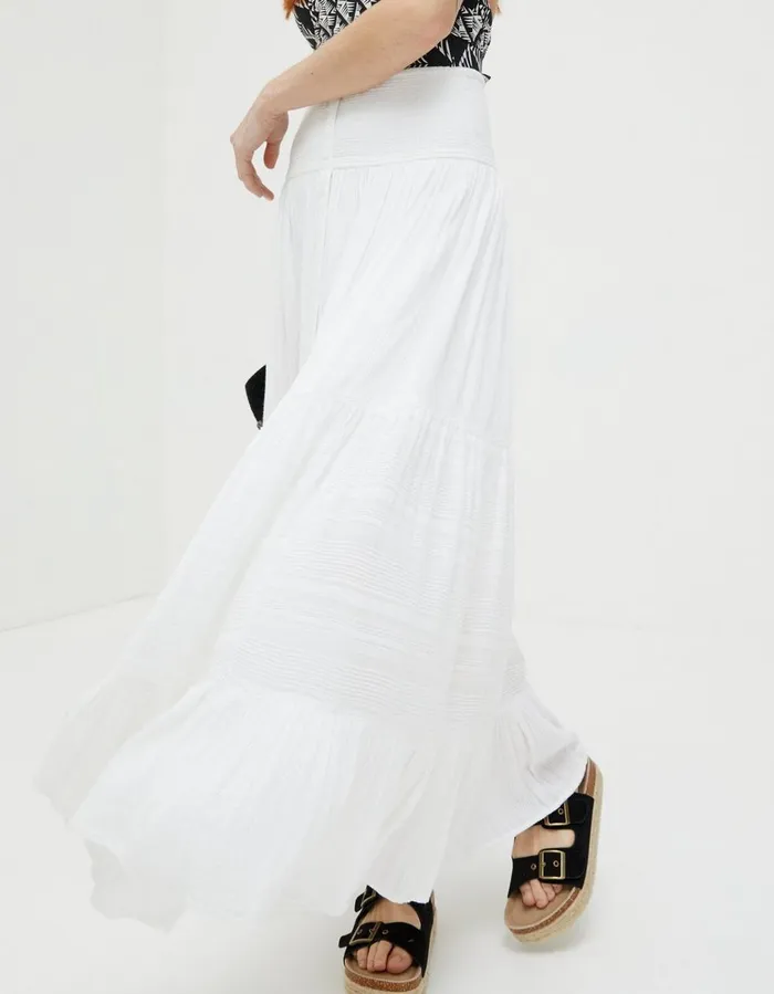 Rhea Beach Maxi Skirt Ivory Women FatFace Beachwear and Swimwear
