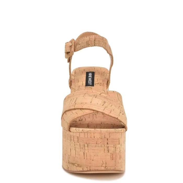 Rilay Platform Sandals Natural Cork Women Nine West Sandals