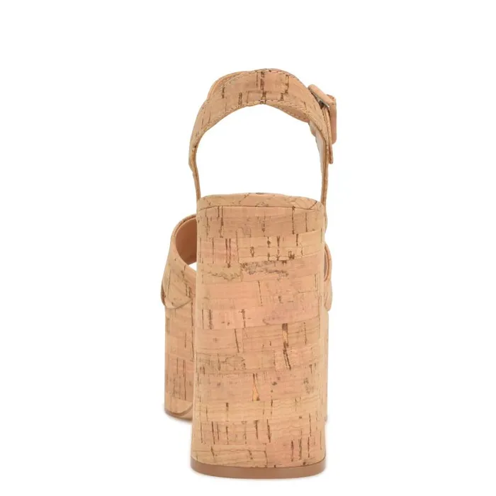 Rilay Platform Sandals Natural Cork Women Nine West Sandals