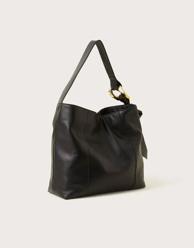 Ring Detail Leather Shoulder Bag Women Monsoon Bags and Purses