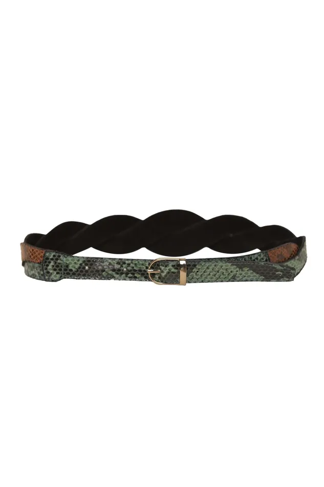 RIXO Belts Preesha Brown And Green 8211 Women RIXO Belts Preesha Brown And Green 8211 Women