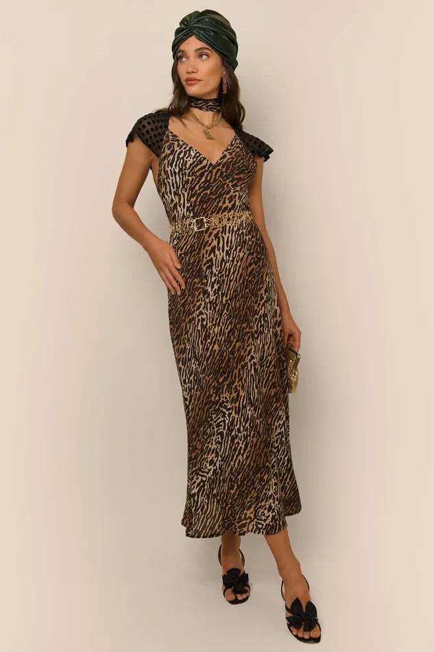 RIXO Dresses Angelina Bohemia Leopard Spot Mix 8211 Women RIXO Dresses Angelina Bohemia Leopard Spot Mix 8211 Women