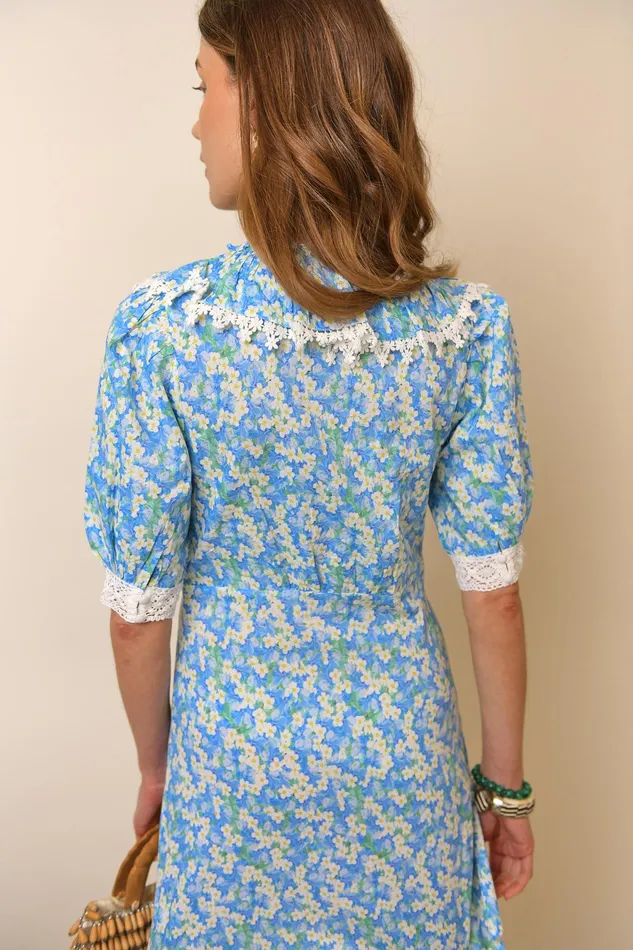 RIXO Dresses Anya Blue Tropical Floral 8211 Women RIXO Dresses Anya Blue Tropical Floral 8211 Women