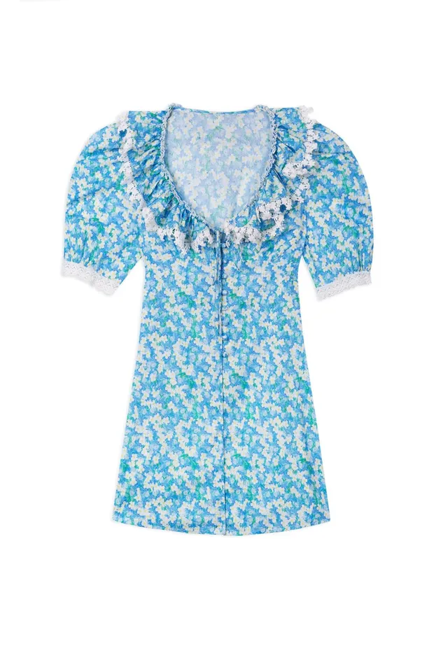 RIXO Dresses Anya Blue Tropical Floral 8211 Women RIXO Dresses Anya Blue Tropical Floral 8211 Women