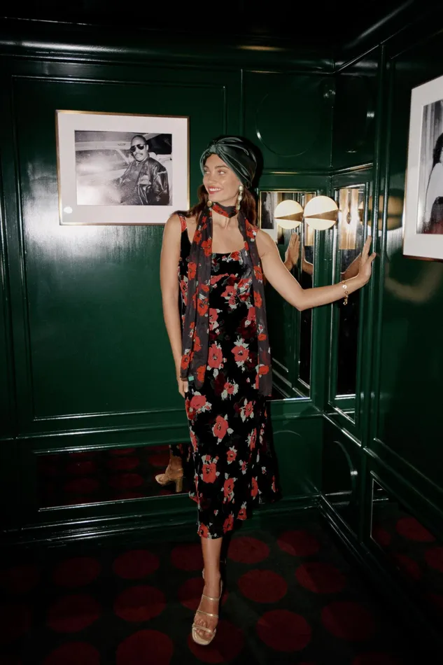 RIXO Dresses Benedict Black Poppy Burnout 8211 Women RIXO Dresses Benedict Black Poppy Burnout 8211 Women