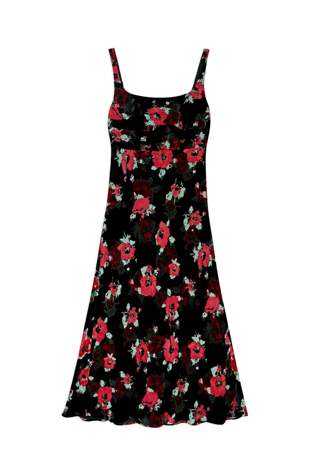 RIXO Dresses Benedict Black Poppy Burnout 8211 Women RIXO Dresses Benedict Black Poppy Burnout 8211 Women