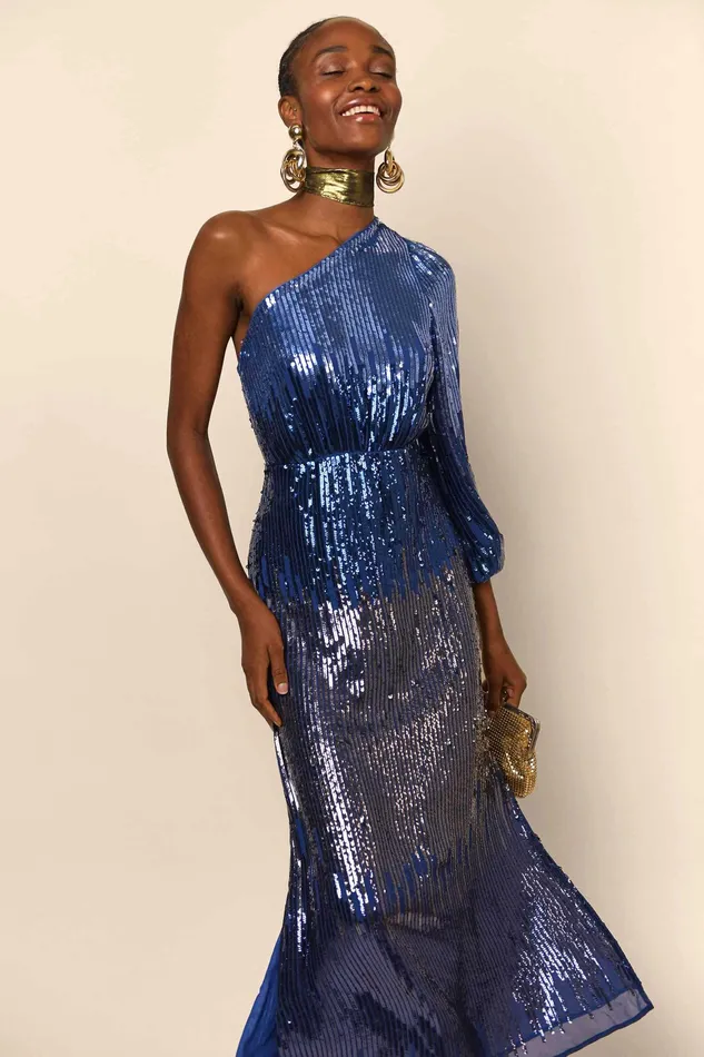 RIXO Dresses Bradshaw Blue Ombre Sequin 8211 Women RIXO Dresses Bradshaw Blue Ombre Sequin 8211 Women