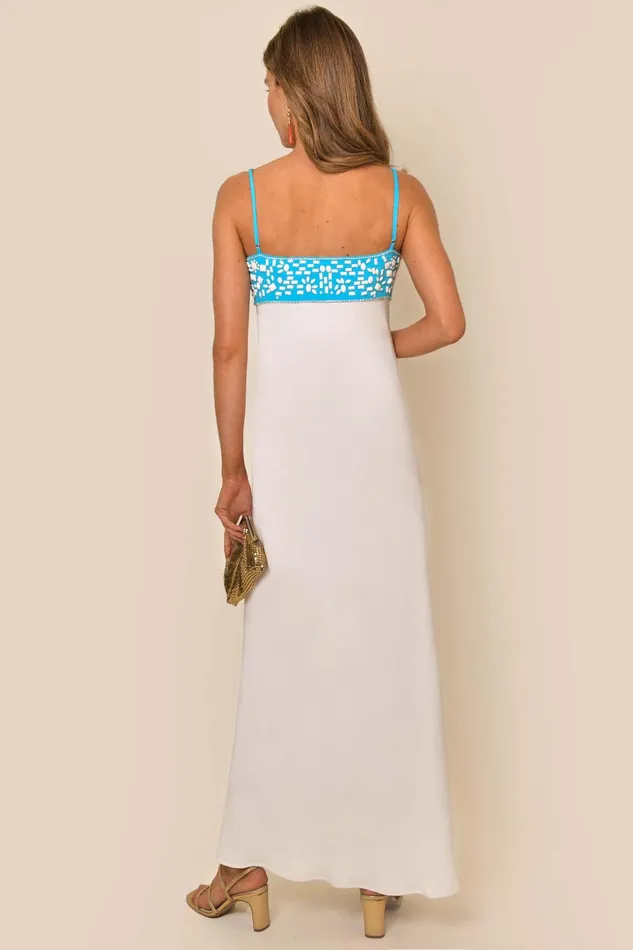 RIXO Dresses Brandon Aqua Embroidery 8211 Women RIXO Dresses Brandon Aqua Embroidery 8211 Women