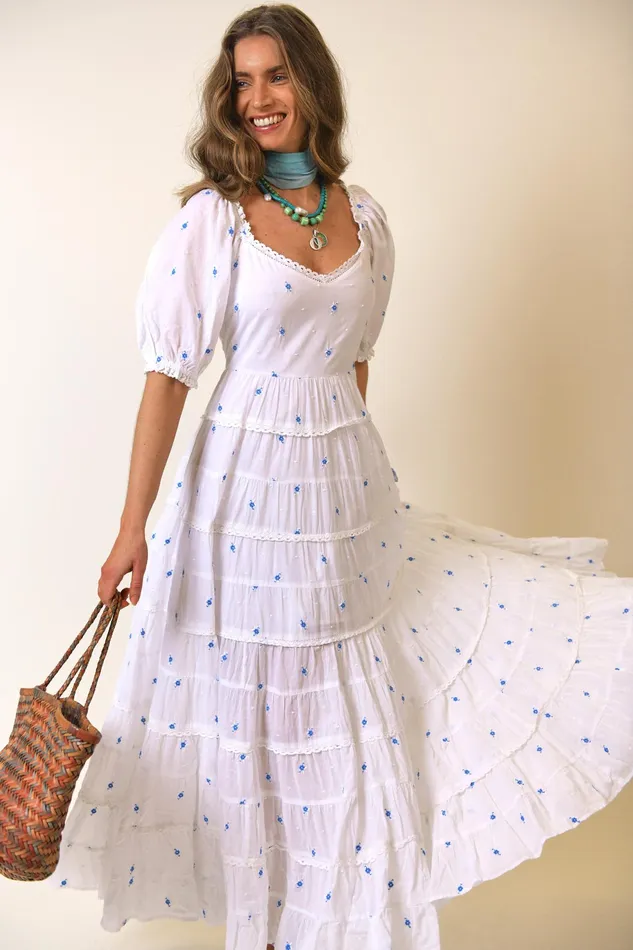 RIXO Dresses Cannes Santorini Embroidery 8211 Women