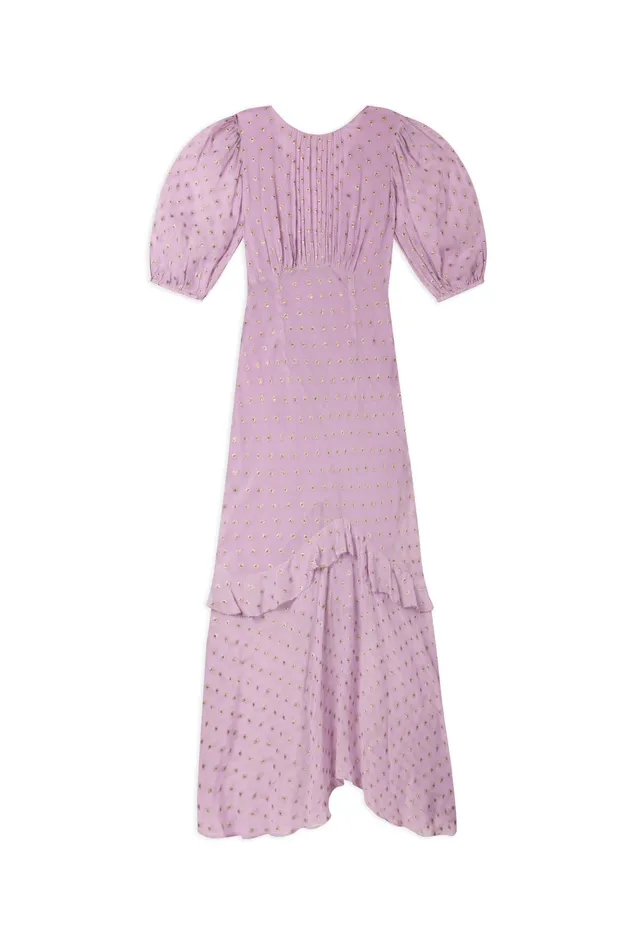 RIXO Dresses Cheryl Lilac Gold Spot 8211 Women RIXO Dresses Cheryl Lilac Gold Spot 8211 Women