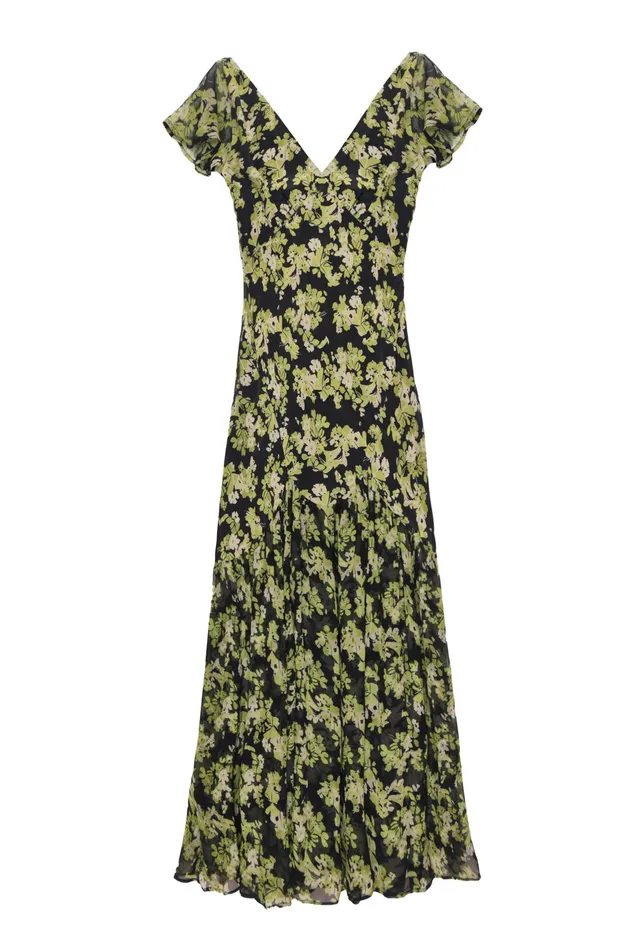 RIXO Dresses Cinzia Marais Floral Green 8211 Women RIXO Dresses Cinzia Marais Floral Green 8211 Women