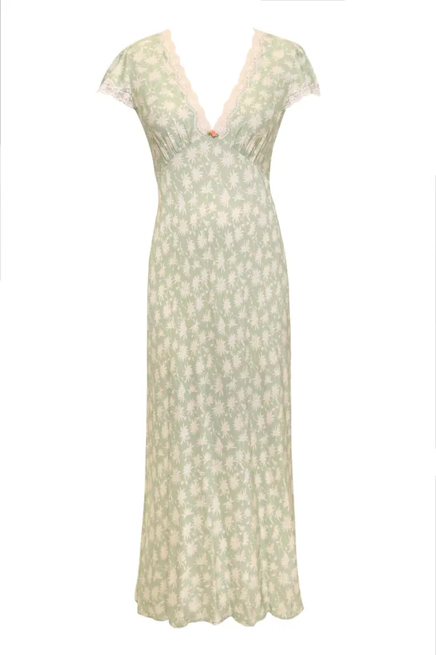 RIXO Dresses Clarice Vintage Daisy Green 8211 Women RIXO Dresses Clarice Vintage Daisy Green 8211 Women