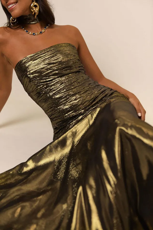 RIXO Dresses Claudette Gold 8211 Women RIXO Dresses Claudette Gold 8211 Women