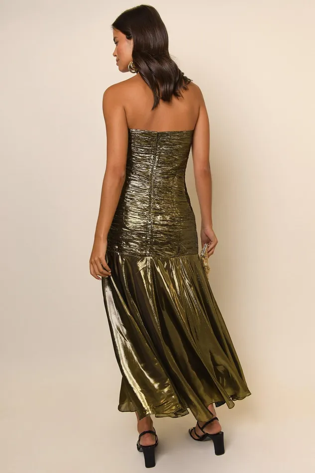 RIXO Dresses Claudette Gold 8211 Women RIXO Dresses Claudette Gold 8211 Women