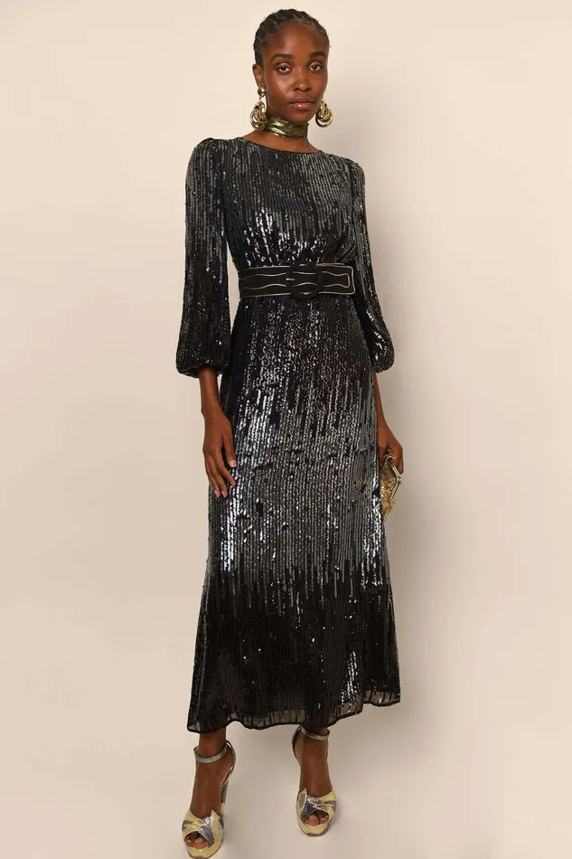 RIXO Dresses Coco Black Sequin 8211 Women