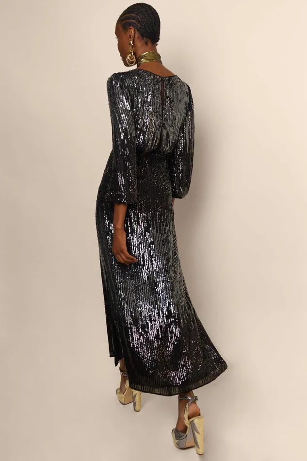 RIXO Dresses Coco Black Sequin 8211 Women RIXO Dresses Coco Black Sequin 8211 Women
