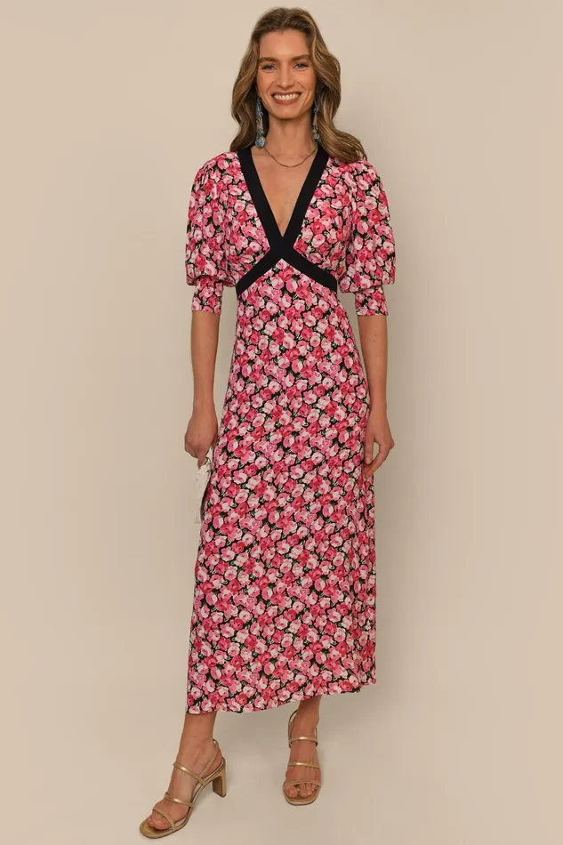 RIXO Dresses Deanna Pink English Rose Mix 8211 Women RIXO Dresses Deanna Pink English Rose Mix 8211 Women