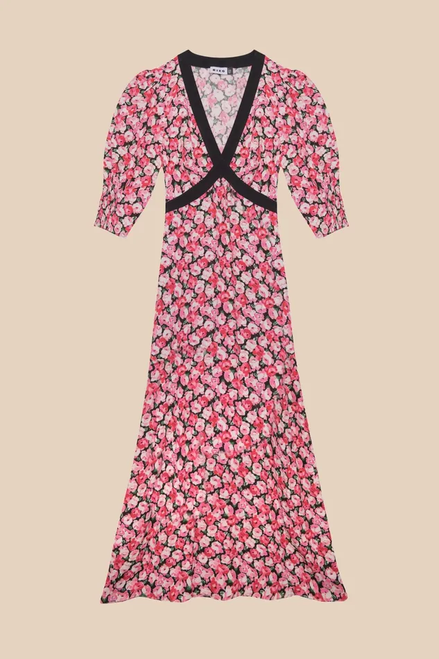 RIXO Dresses Deanna Pink English Rose Mix 8211 Women RIXO Dresses Deanna Pink English Rose Mix 8211 Women