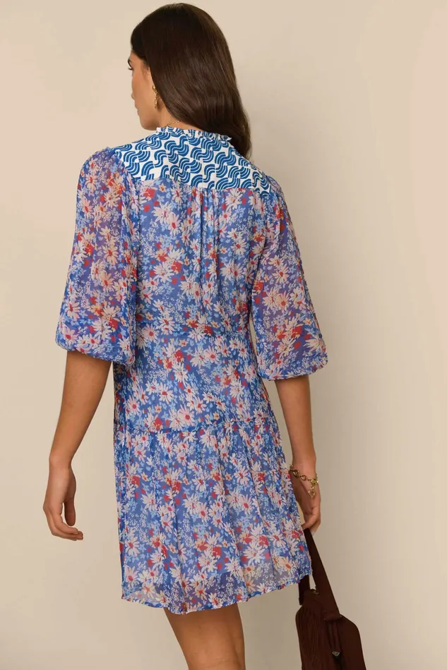 RIXO Dresses Devi Blue Daisy Trail Mix 8211 Women