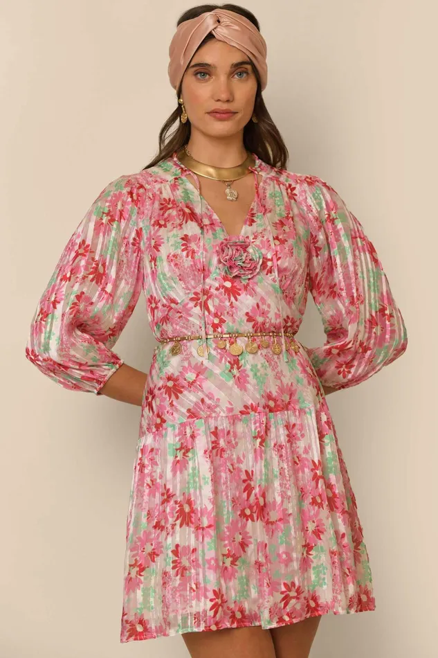 RIXO Dresses Devi Pink Daisy Trail 8211 Women