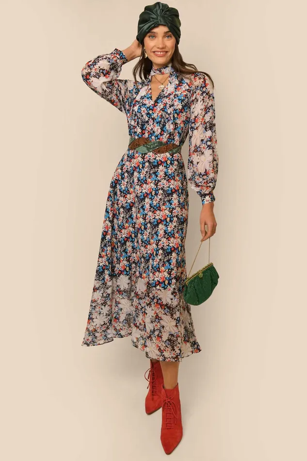 RIXO Dresses Diya Black Daisy Parade 8211 Women RIXO Dresses Diya Black Daisy Parade 8211 Women