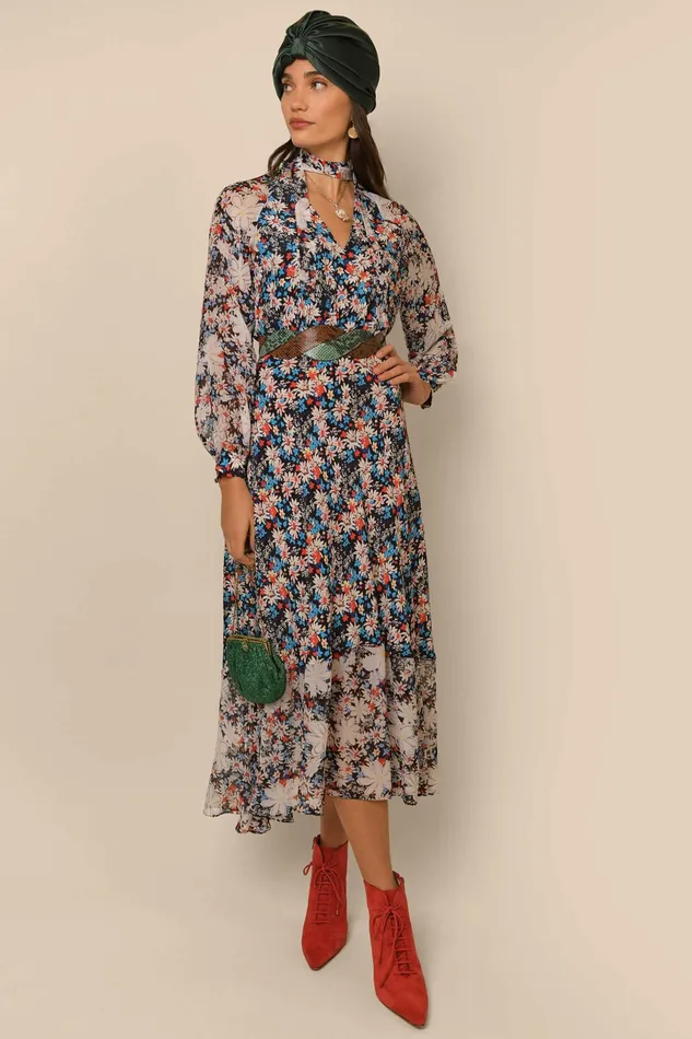 RIXO Dresses Diya Black Daisy Parade 8211 Women RIXO Dresses Diya Black Daisy Parade 8211 Women