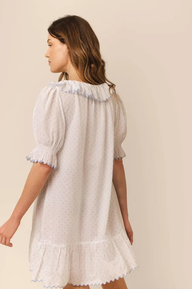 RIXO Dresses Elen Steel Blue Polka Dot 8211 Women