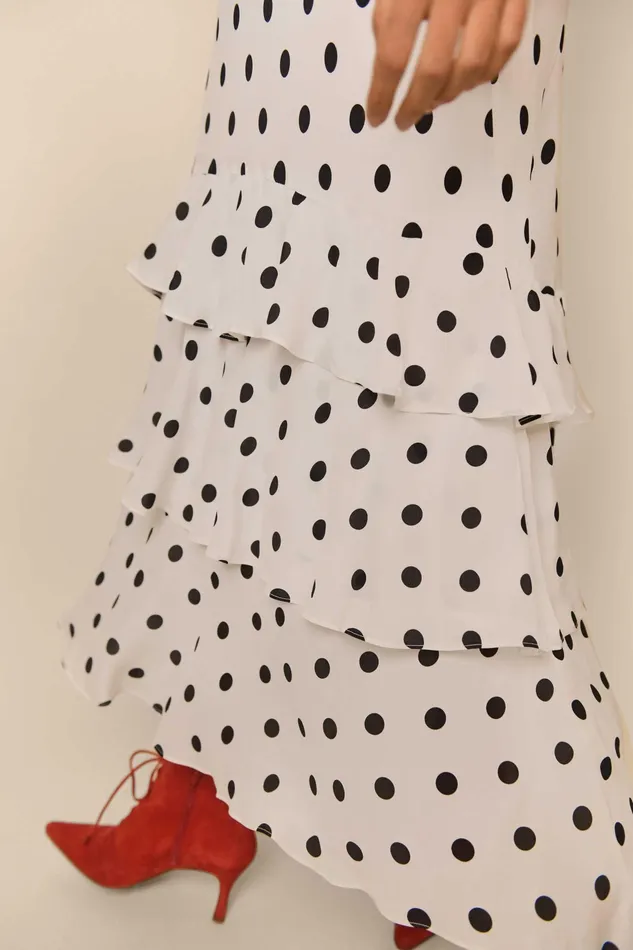 RIXO Dresses Evelyn Ivory Vintage Spot 8211 Women RIXO Dresses Evelyn Ivory Vintage Spot 8211 Women