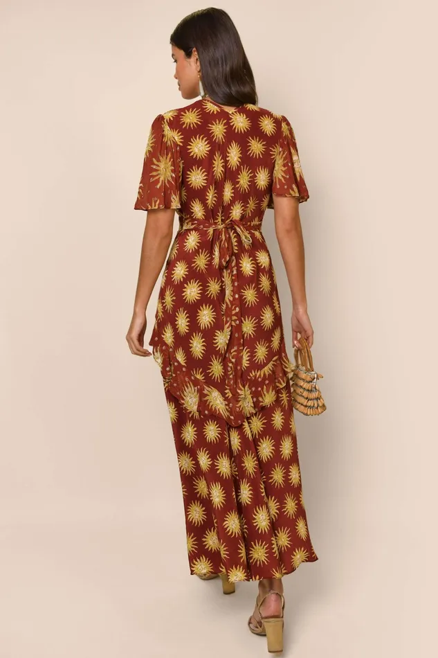 RIXO Dresses Evie Sunshine Ochre 8211 Women