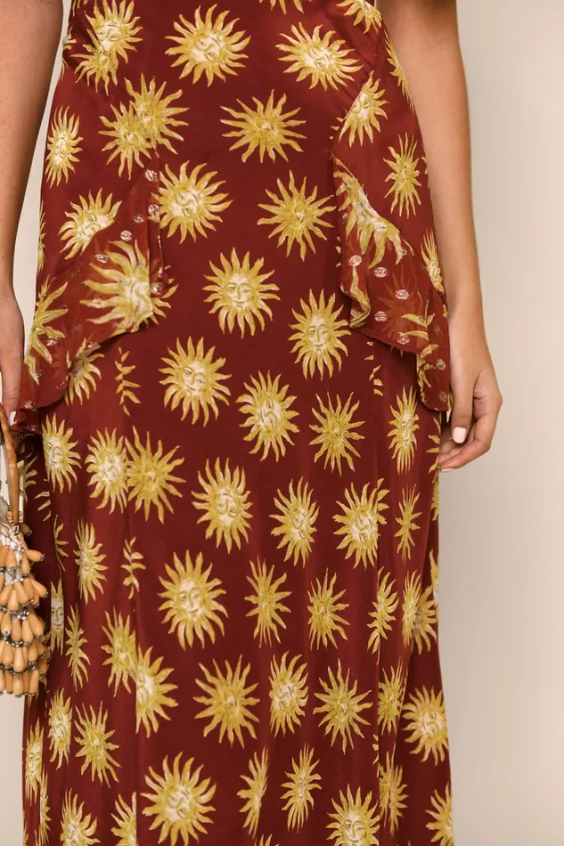 RIXO Dresses Evie Sunshine Ochre 8211 Women
