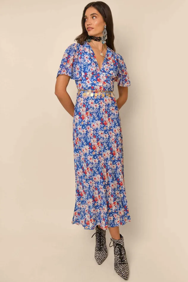 RIXO Dresses Florida Blue Daisy Trail 8211 Women RIXO Dresses Florida Blue Daisy Trail 8211 Women