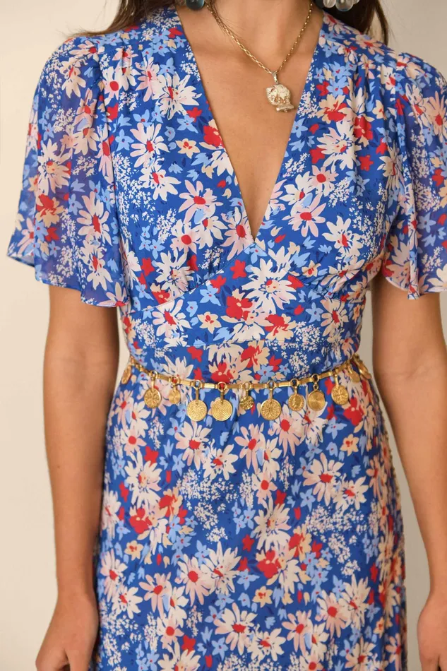 RIXO Dresses Florida Blue Daisy Trail 8211 Women RIXO Dresses Florida Blue Daisy Trail 8211 Women