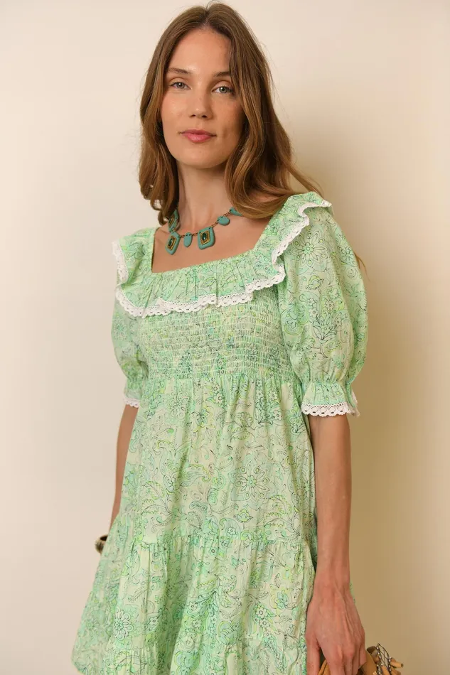 RIXO Dresses Harlow Mint Paisley 8211 Women RIXO Dresses Harlow Mint Paisley 8211 Women