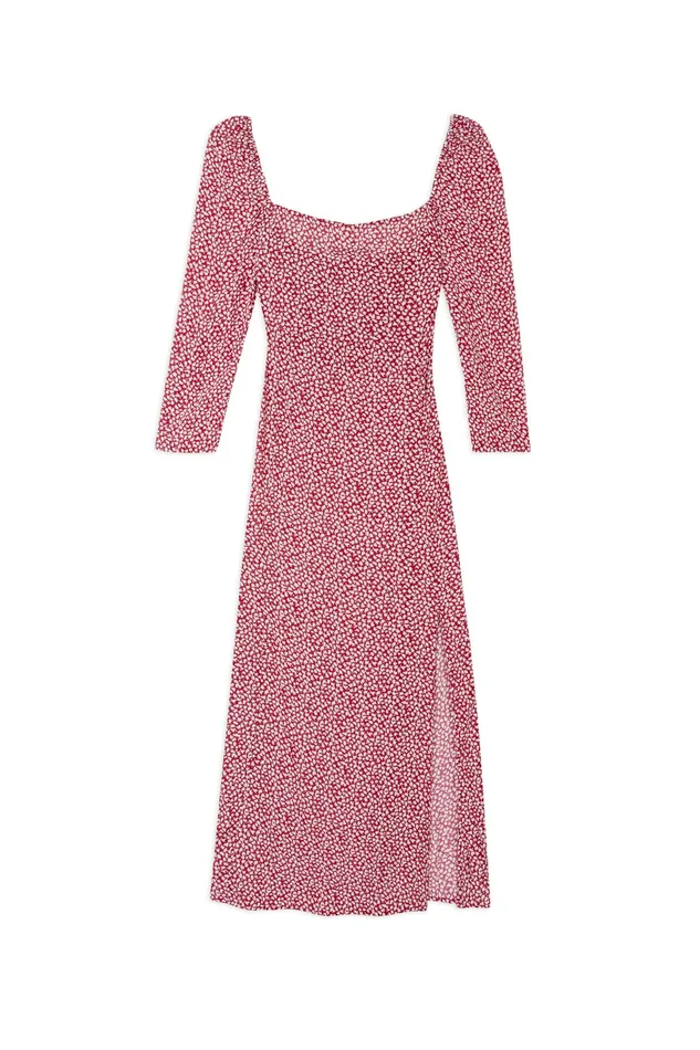 RIXO Dresses Hattie Burgundy Shadow Ditsy 8211 Women