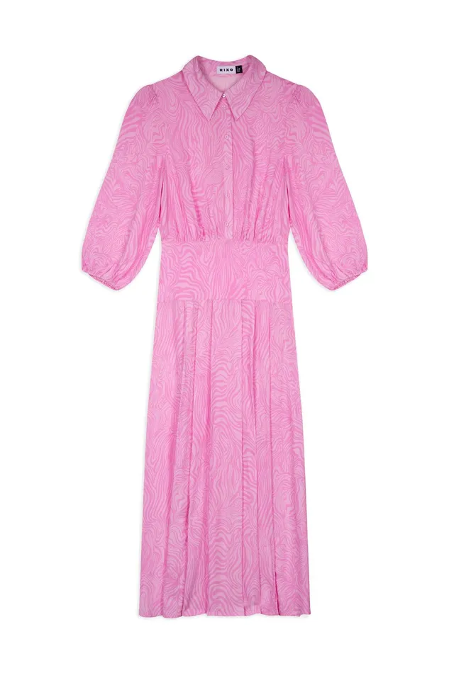 RIXO Dresses Izzy Pink Marble Zebra 8211 Women RIXO Dresses Izzy Pink Marble Zebra 8211 Women