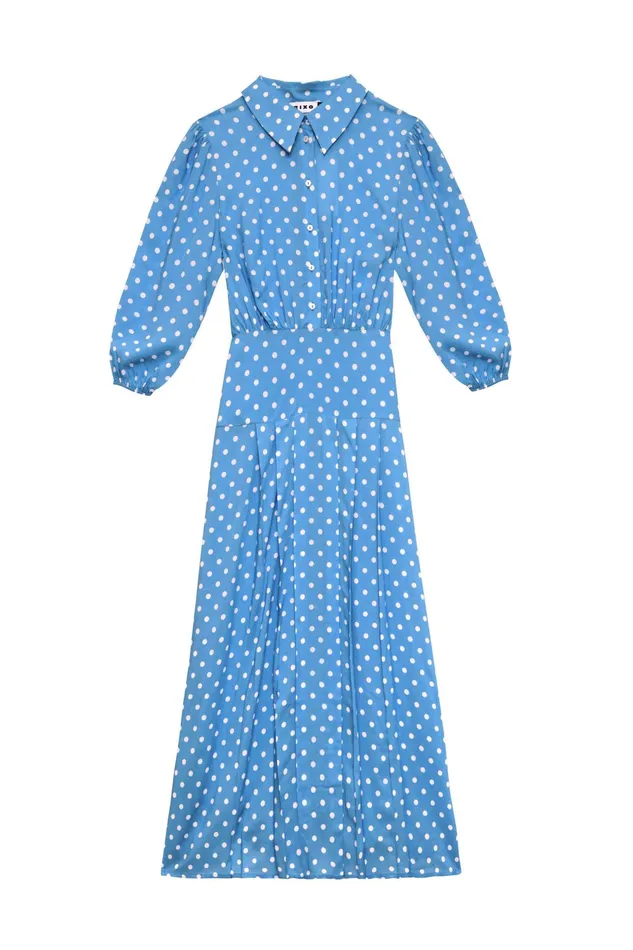 RIXO Dresses Izzy Polka Dot Blue 8211 Women RIXO Dresses Izzy Polka Dot Blue 8211 Women