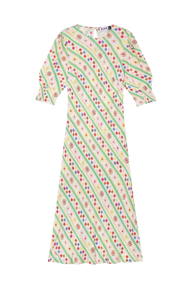 RIXO Dresses Jess Cream Retro Stripe 8211 Women RIXO Dresses Jess Cream Retro Stripe 8211 Women