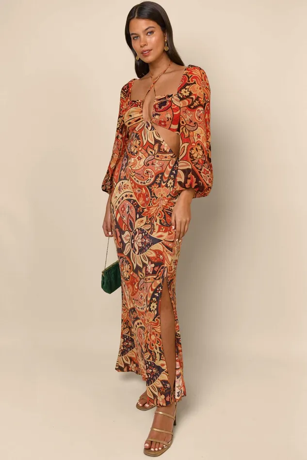 RIXO Dresses Kamilla Grace Paisley Canyon 8211 Women